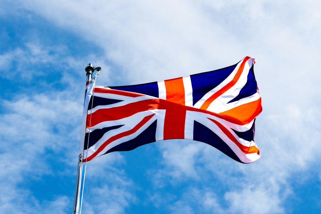 British flag. Photo by chris robert on Unsplash.